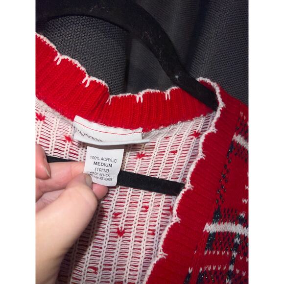 Ugly Christmas Sweater Xmas Cardigan Size Medium Vintage - Picture 2 of 3